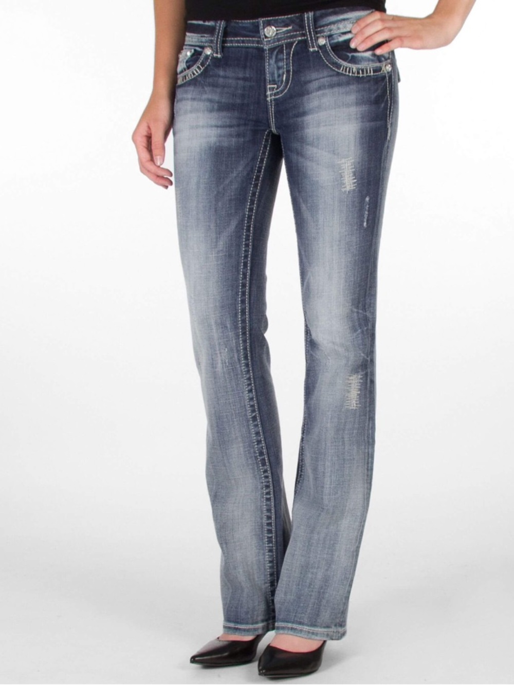 Miss Me Jewel Easy Boot Stretch Jean - Women's Jeans in VTG 17 Sz 32